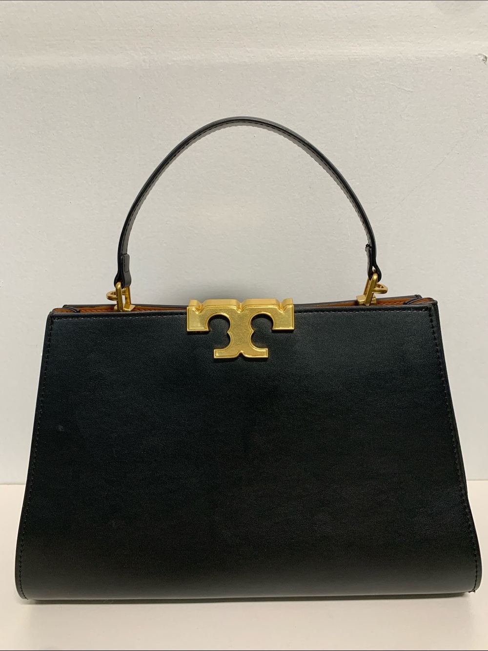 Tory Burch Black Leather Satchel with Gold Hardware - Picture 3 of 12